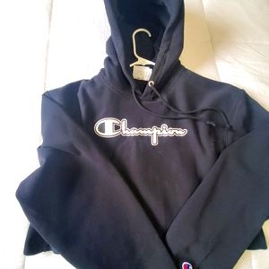 Champion Reverse Crop Top Hoodie Size S
